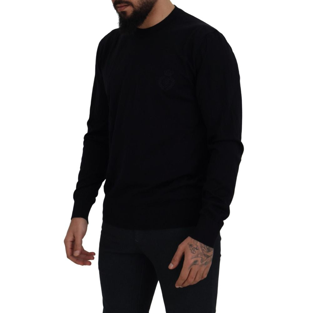 Dolce & Gabbana Black Virgin Wool Sweatshirt | Regal Royce