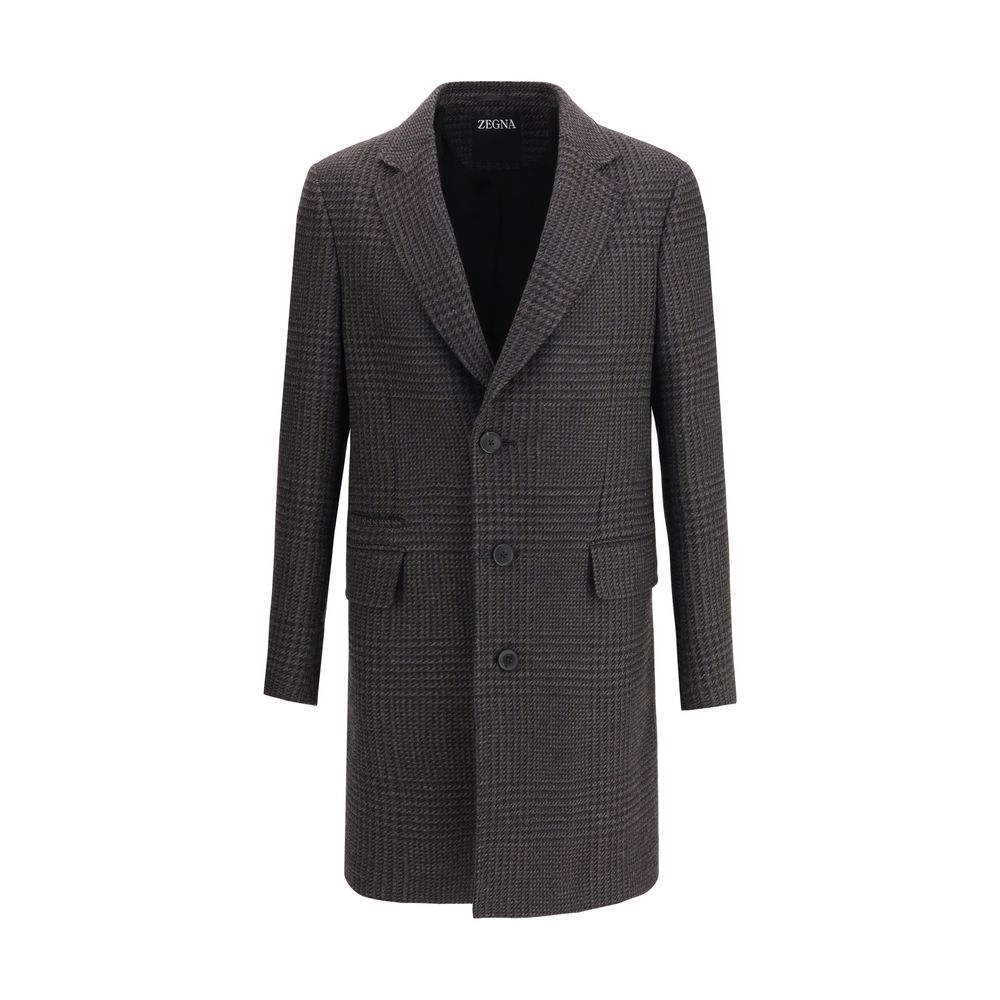 ZEGNA Brown Wool Coat | Regal Royce