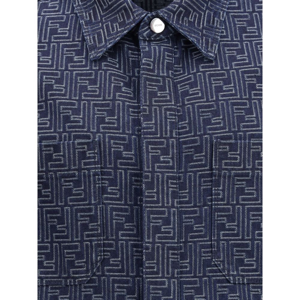 Fendi Blue Cotton Denim Jacket | Regal Royce