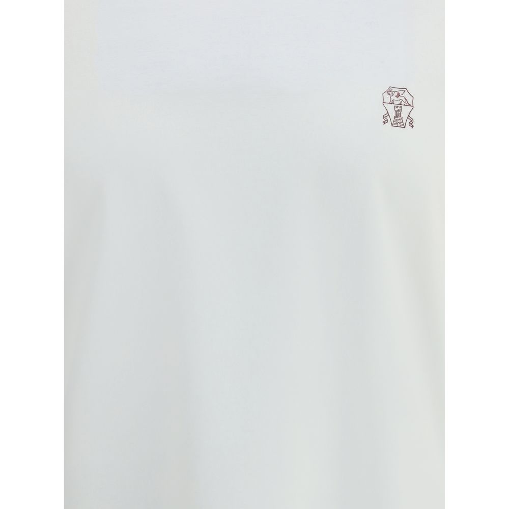 Brunello Cucinelli White Cotton T-Shirt