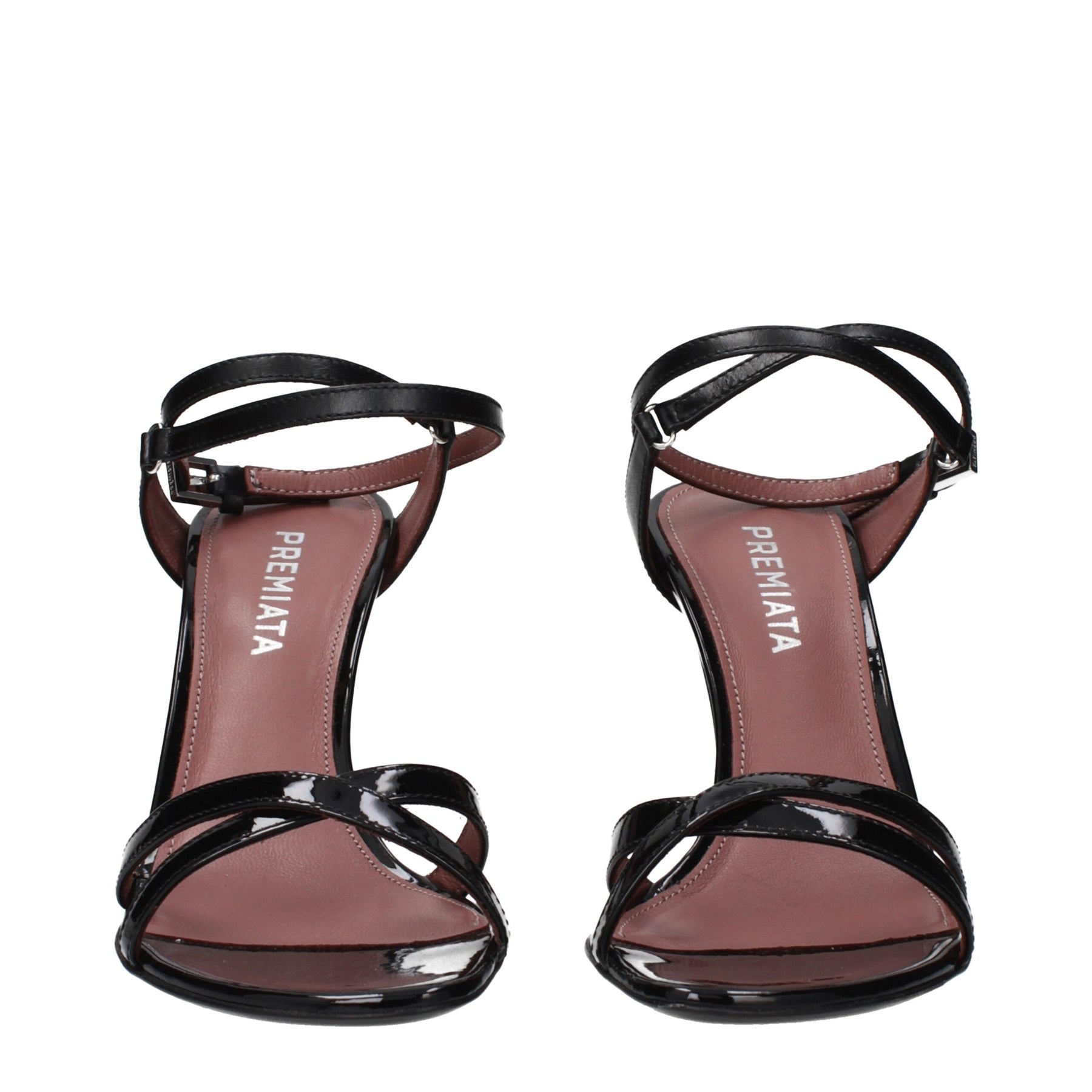 Premiata Black Leather Stiletto Heel Sandals | Regal Royce