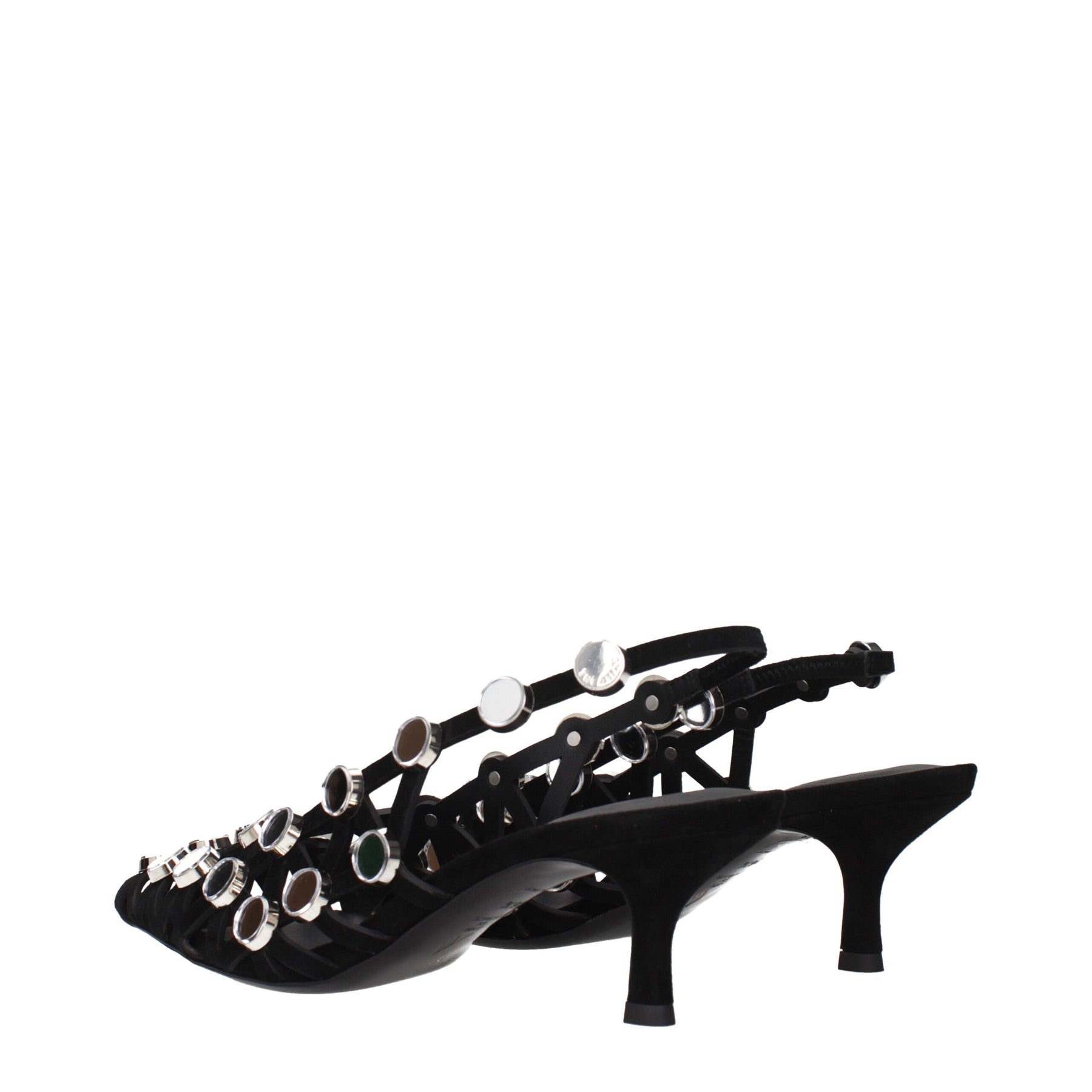 The Attico Black Leather Stiletto Heel Sandals | Regal Royce