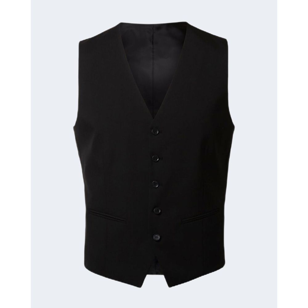 Selected Black Polyester Waistcoat