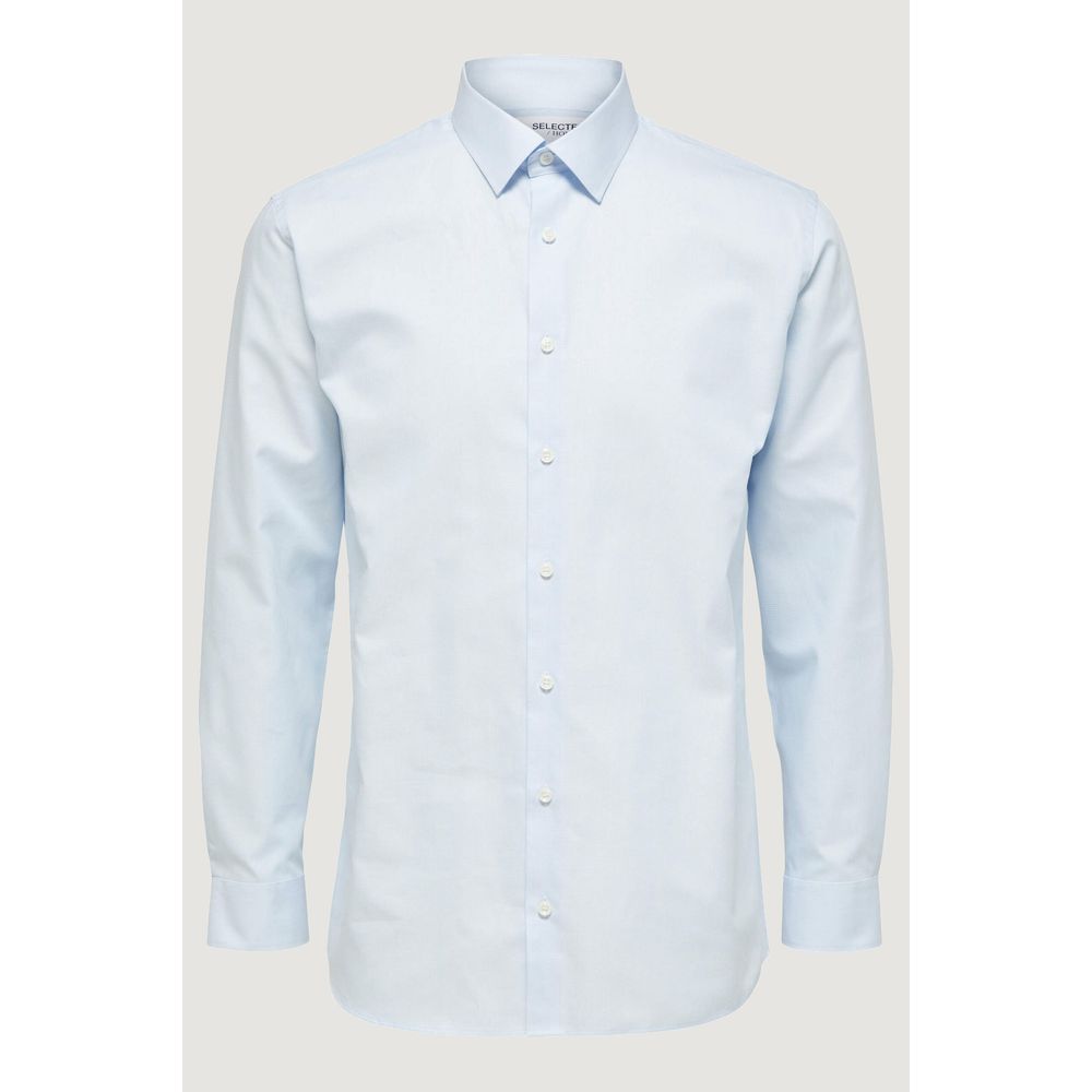 Selected Blue Cotton Dress Shirt | Regal Royce