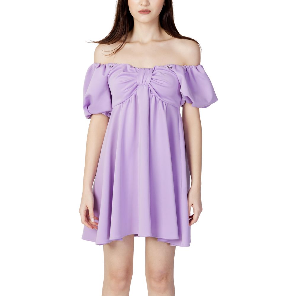 Aniye By Purple Polyester Short Dress | Regal Royce