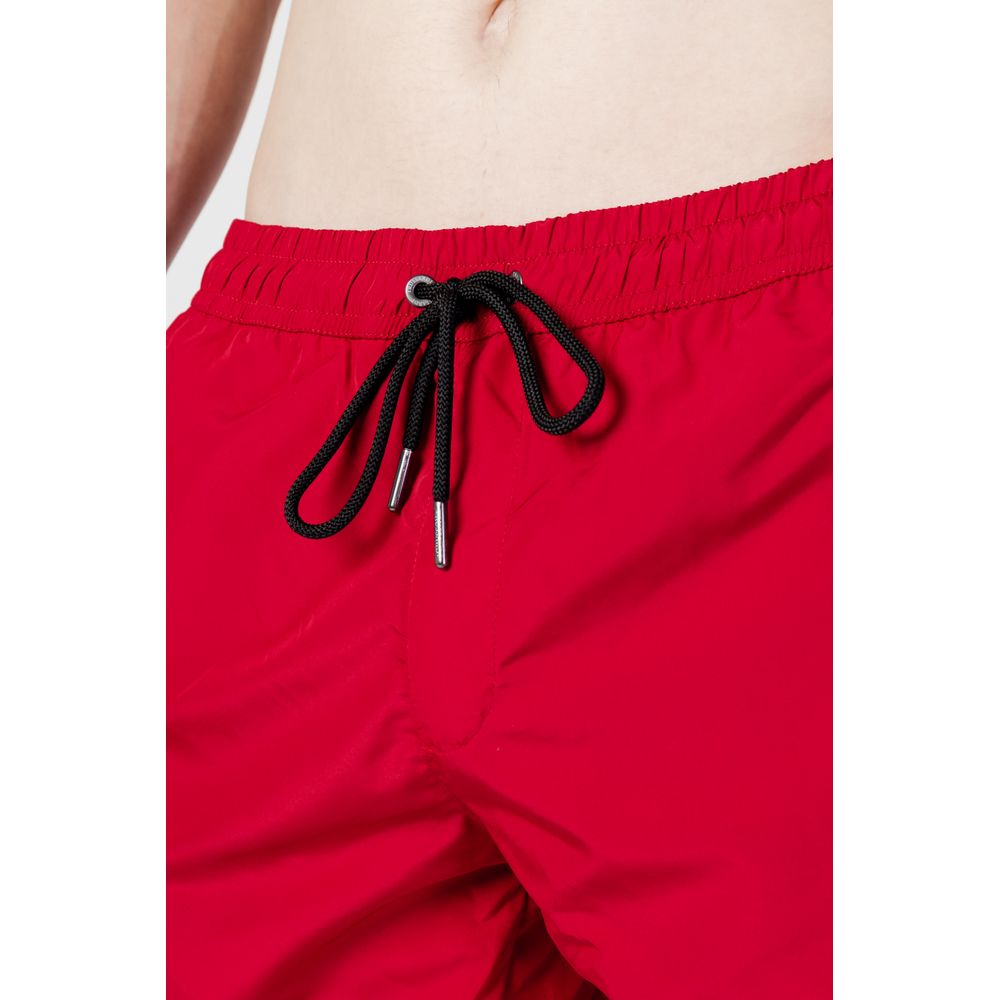 Trussardi Beachwear Red Polyester Swim Shorts | Regal Royce