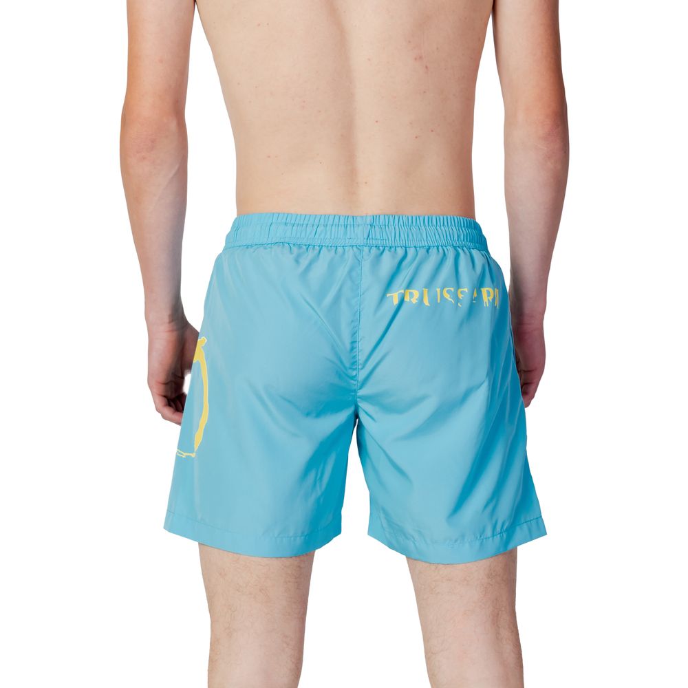 Trussardi Beachwear Blue Polyester Swim Shorts | Regal Royce