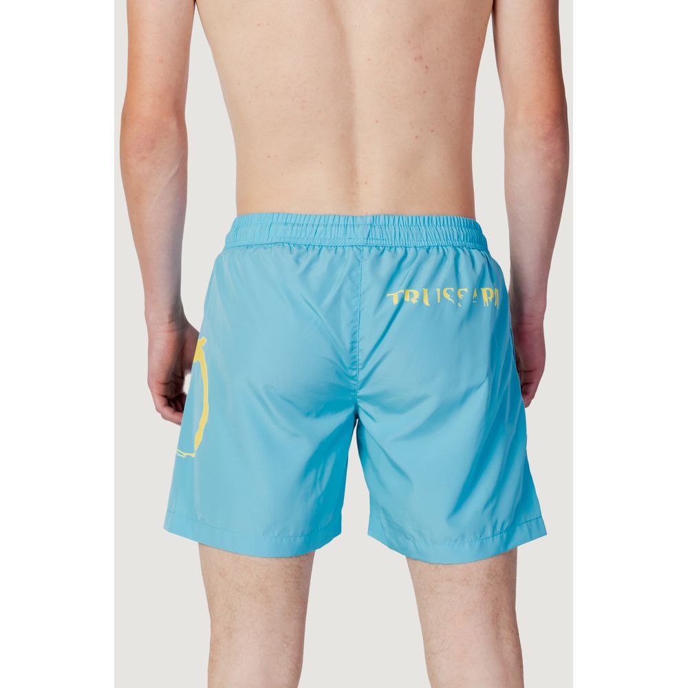 Trussardi Beachwear Blue Polyester Swim Shorts | Regal Royce