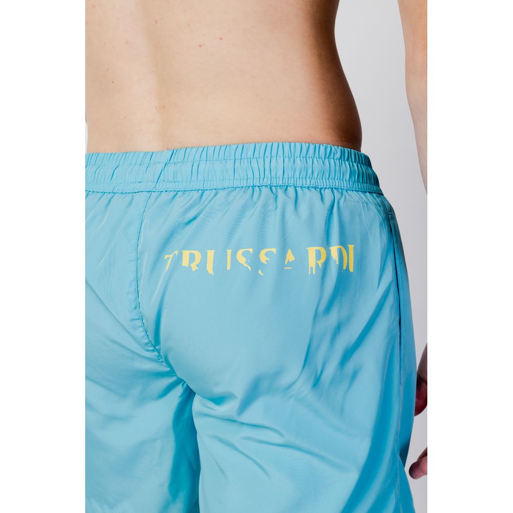 Trussardi Beachwear Blue Polyester Swim Shorts | Regal Royce