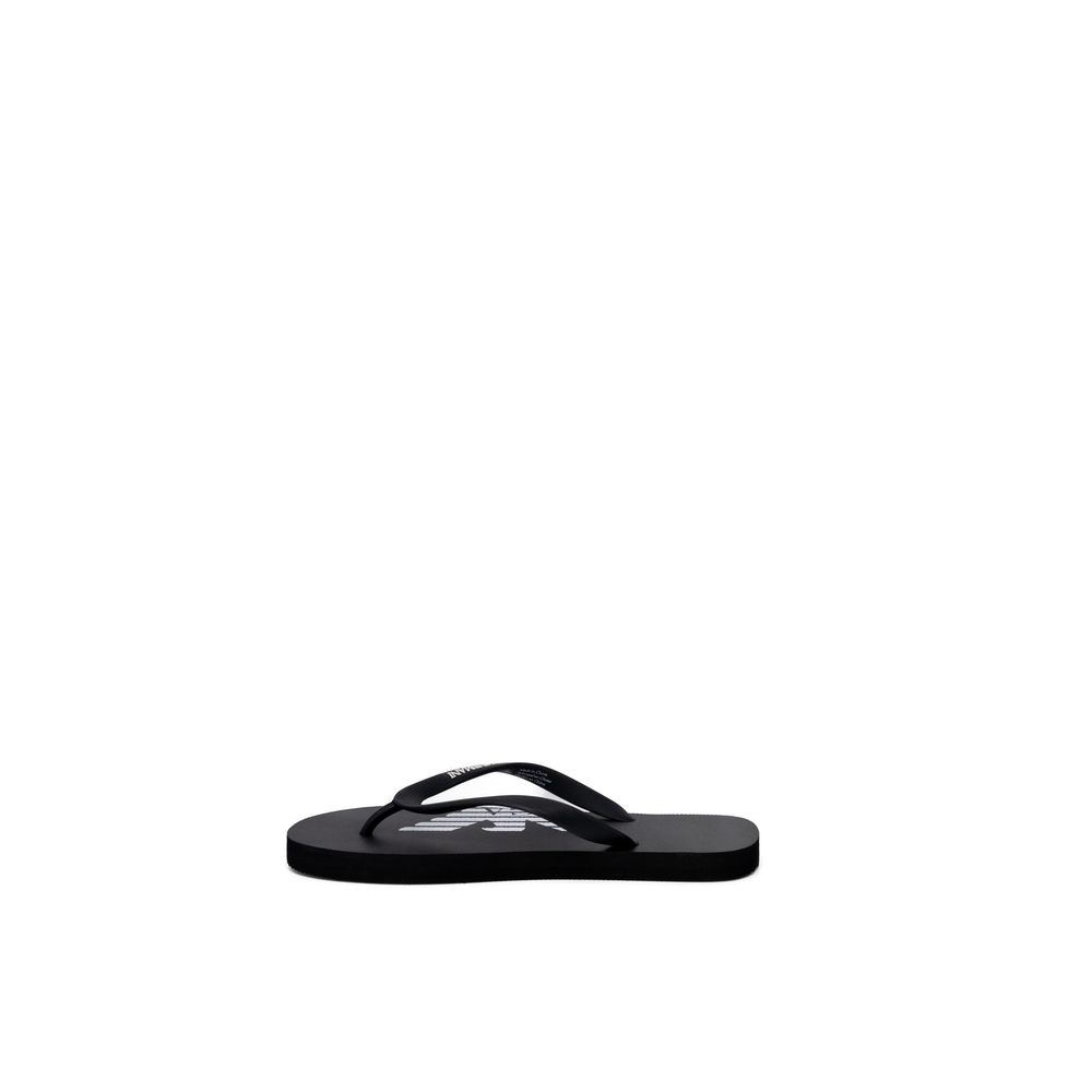 Emporio Armani Underwear Black And White Rubber Flip-Flop Sandals | Regal Royce