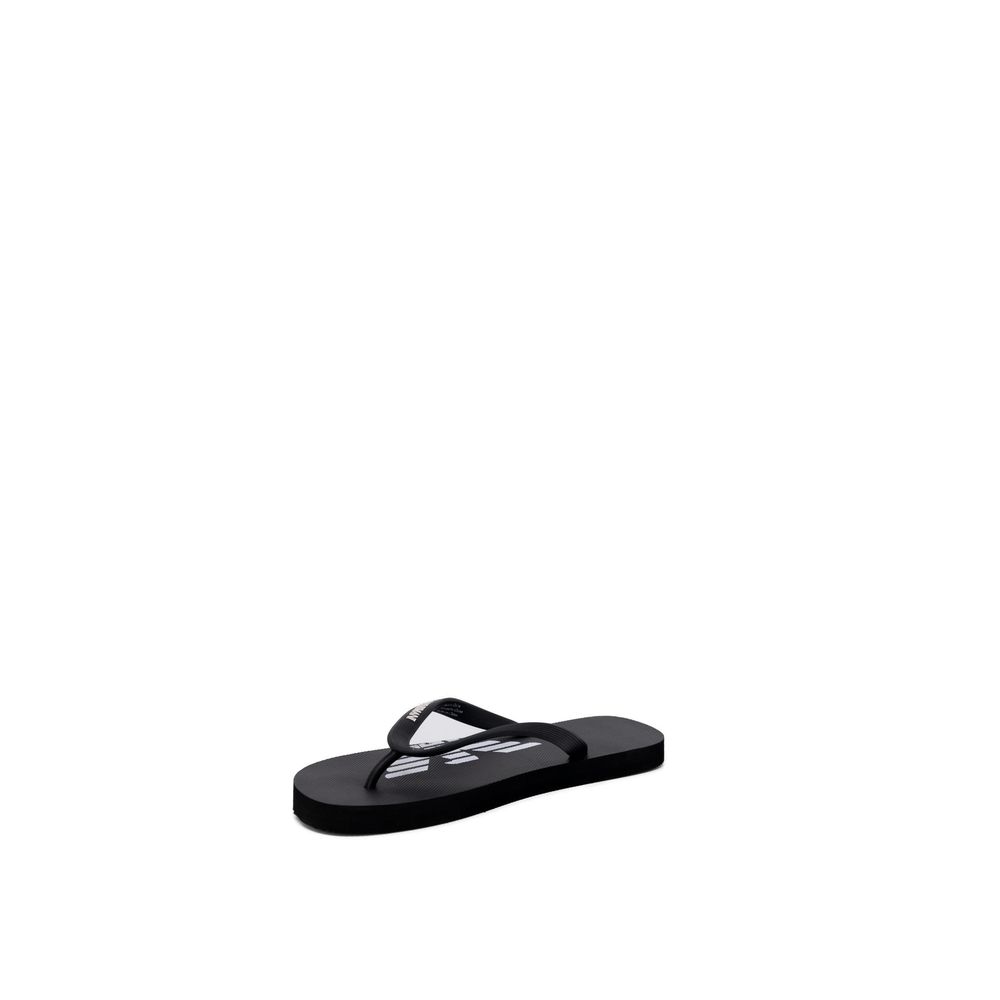 Emporio Armani Underwear Black And White Rubber Flip-Flop Sandals | Regal Royce