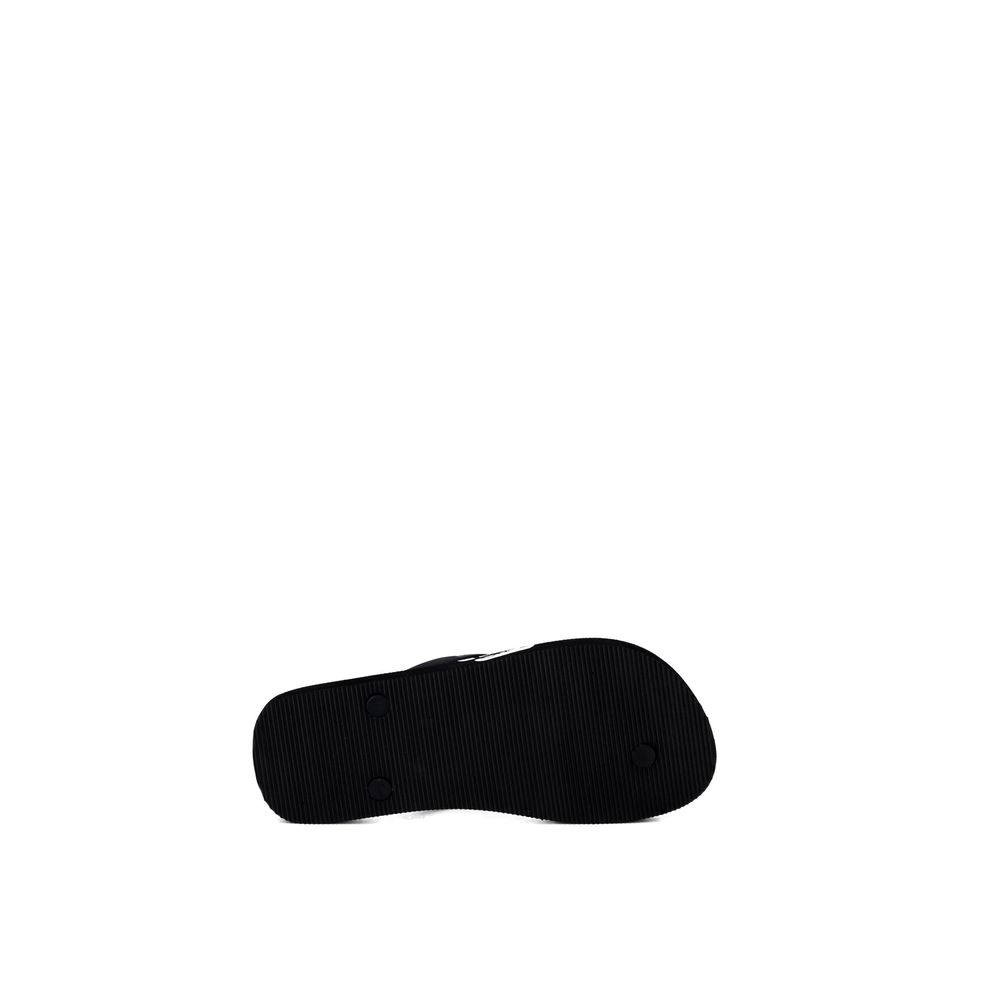 Emporio Armani Underwear Black And White Rubber Flip-Flop Sandals | Regal Royce