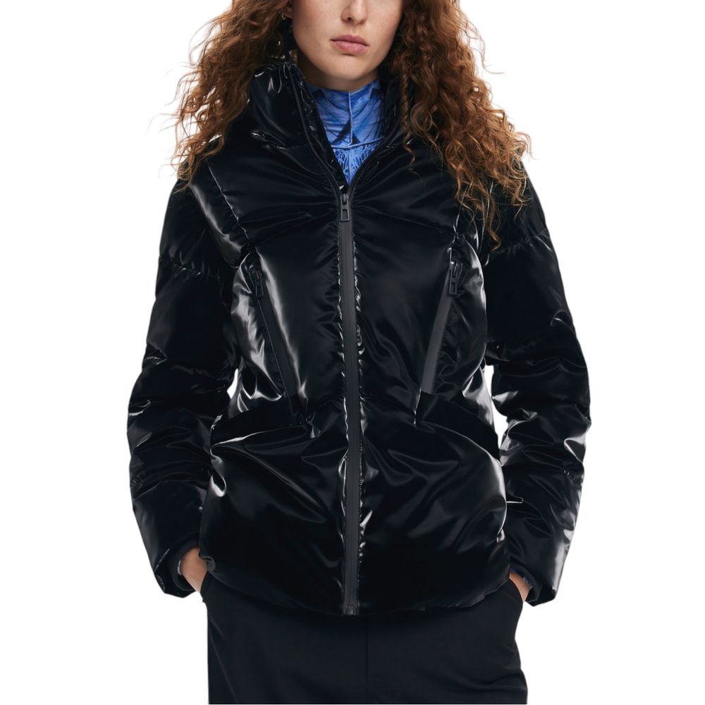 Desigual Black Polyester Coat