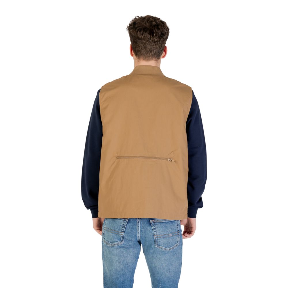 Vans Beige Cotton Sleveless Jacket | Regal Royce