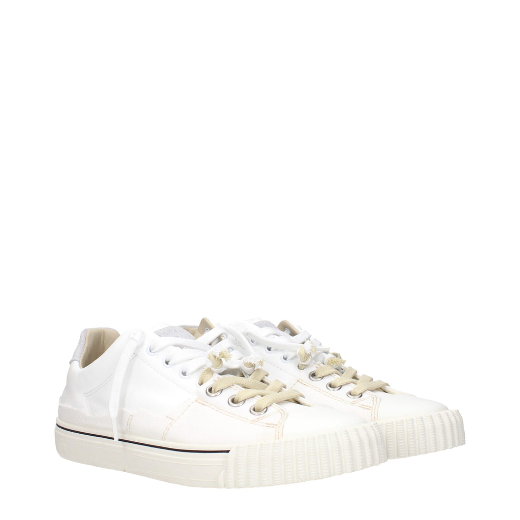 Maison Margiela White Leather Low Top Sneakers