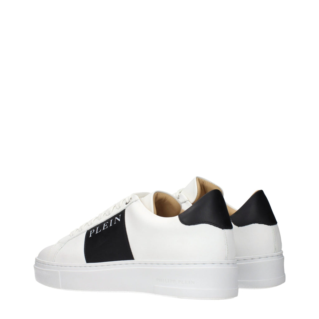 Philipp Plein White Leather Sneakers
