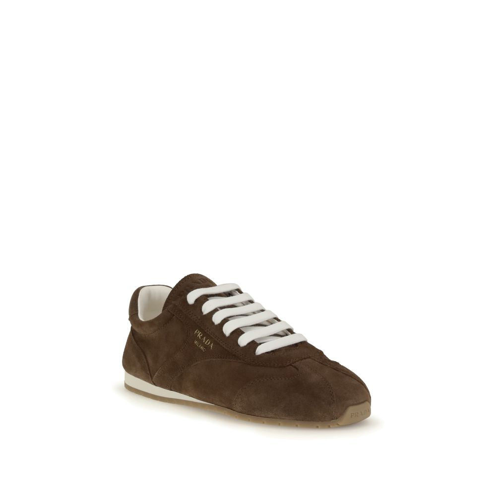 Prada Brown Calf Leather Bos Taurus Sneakers | Regal Royce