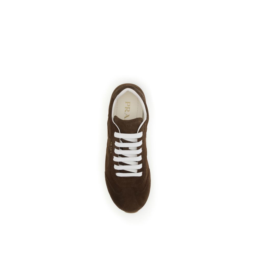 Prada Brown Calf Leather Bos Taurus Sneakers | Regal Royce