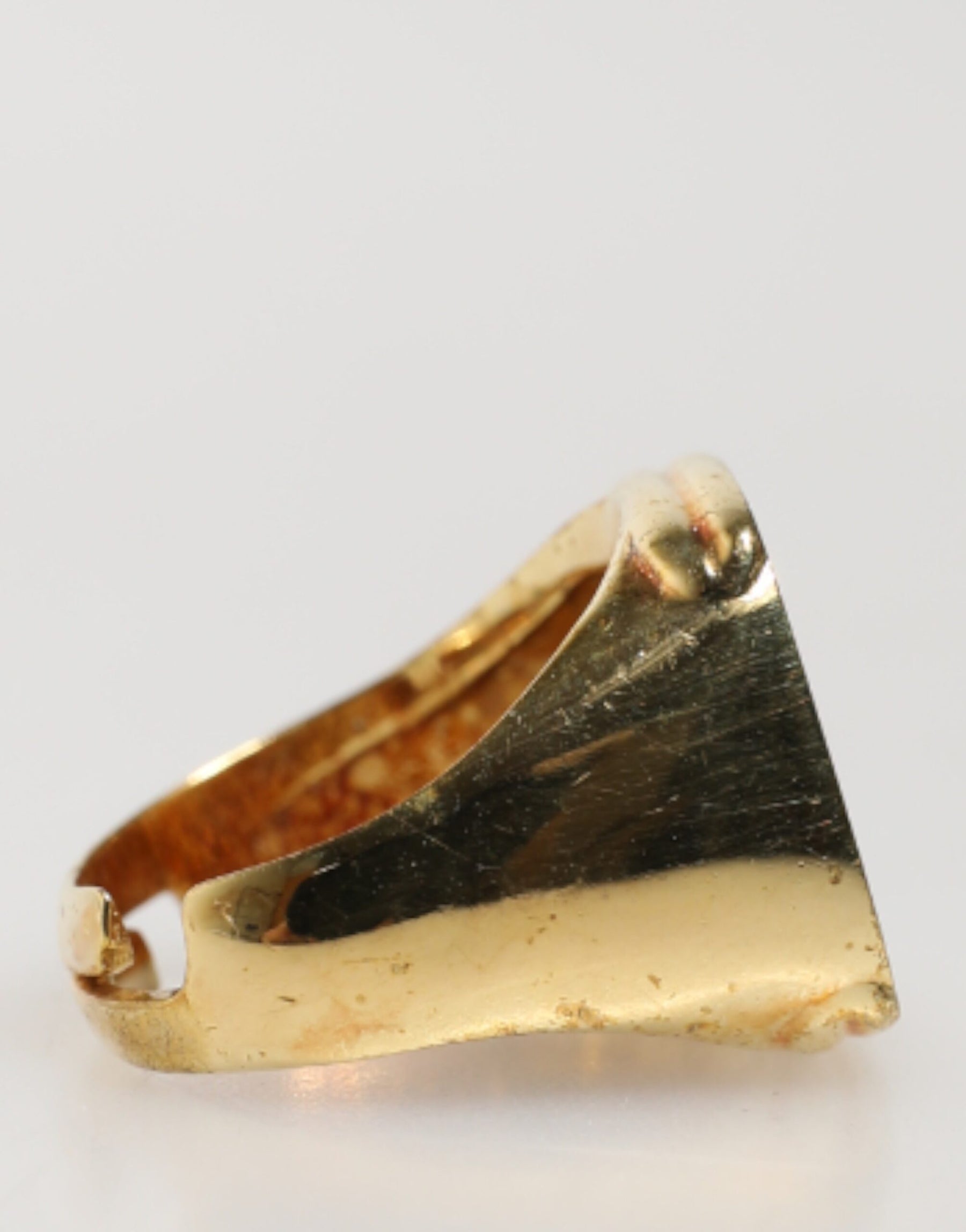 Dolce & Gabbana Gold-Tone Real Brass Black Enamel "J" Adjustable Rings | Regal Royce