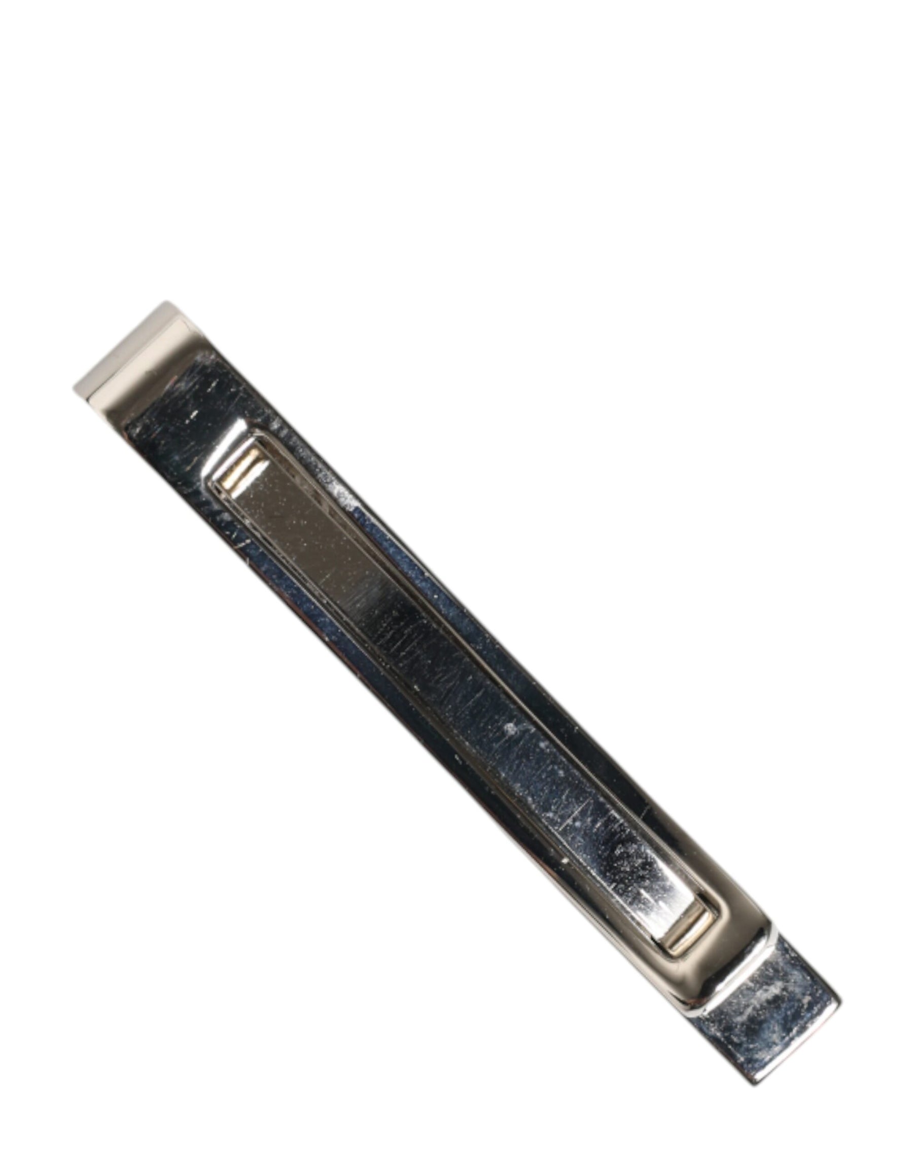 Dolce & Gabbana Silver Tone Brass Logo Branded Men Accessory Tie Clip Bar | Regal Royce