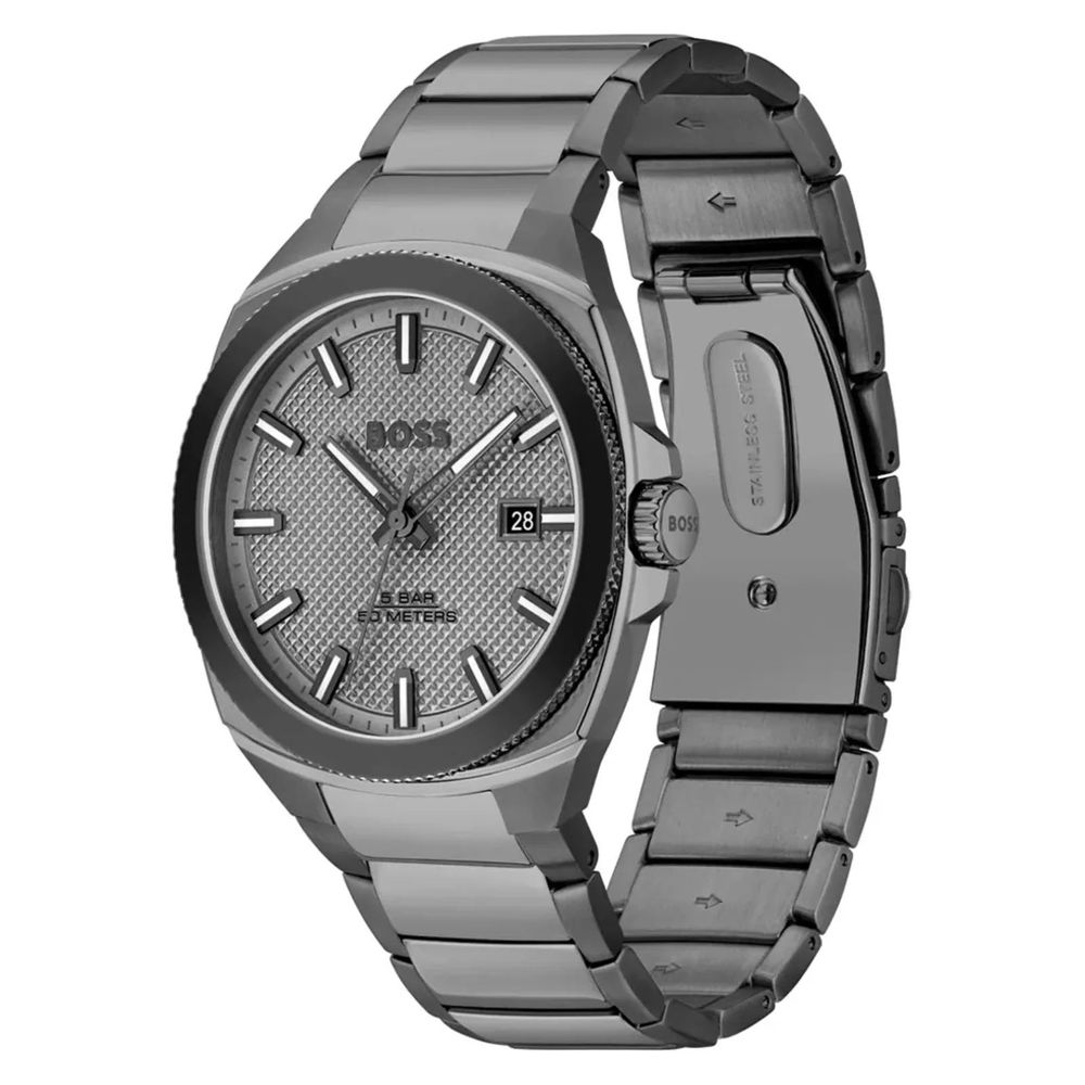 Hugo Boss Gray Stainless Steel Dress Watch | Regal Royce