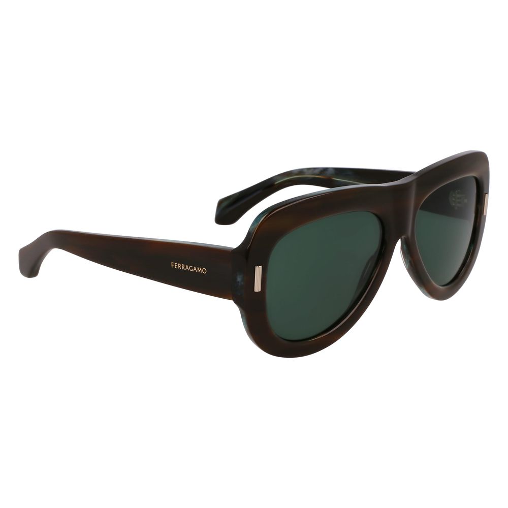 Ferragamo Green Acetate Sunglasses | Regal Royce