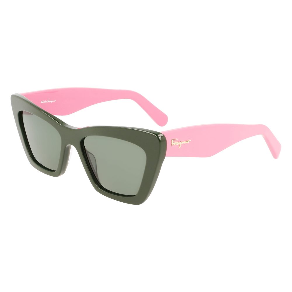 Ferragamo Green Acetate Sunglasses | Regal Royce