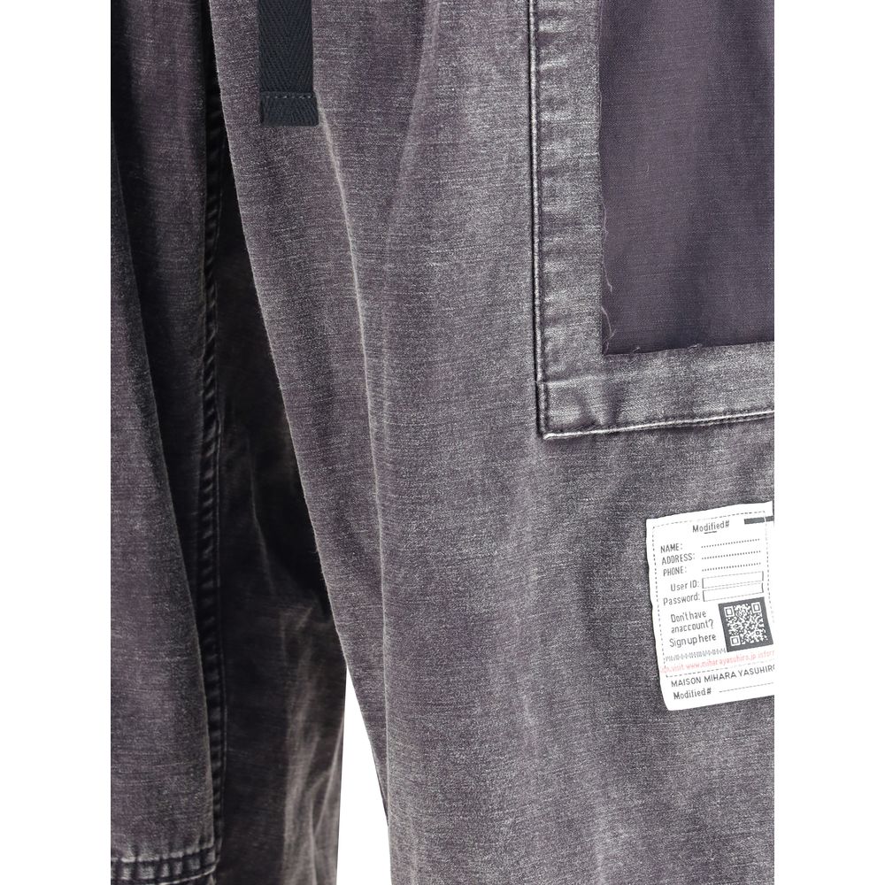 Maison Mihara Yasuhiro Black Cotton Cargo Pants | Regal Royce