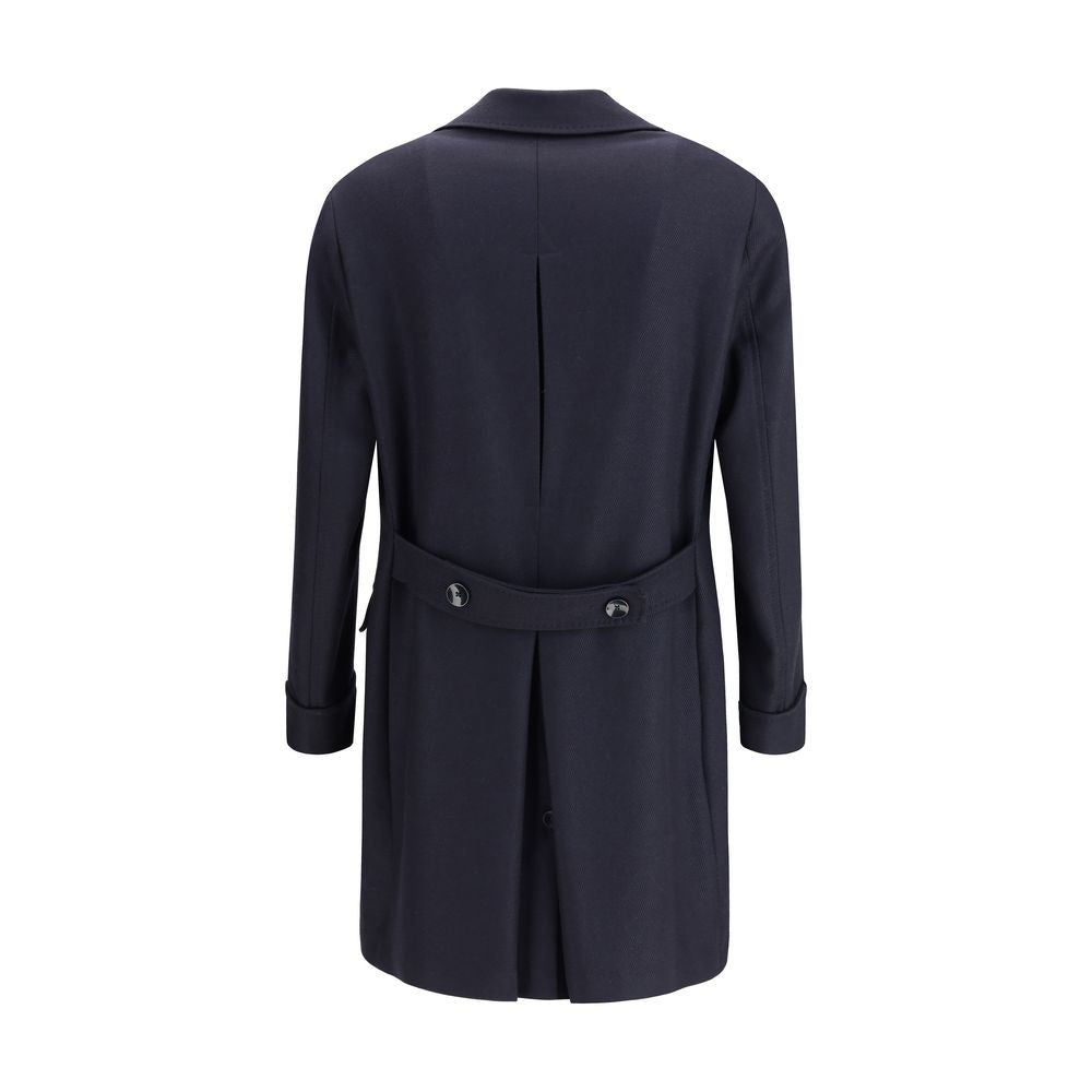 Gi Capri Blue Fleece Wool Coat | Regal Royce
