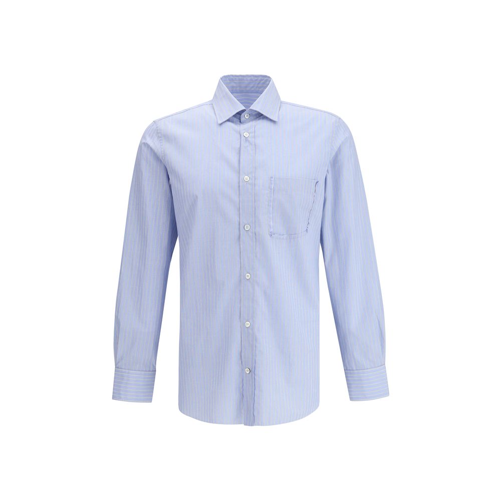 Margiela Blue Cotton Pattern Shirt | Regal Royce