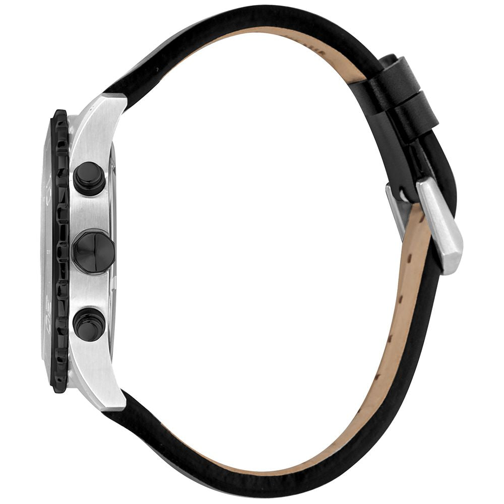 Just Cavalli Black Leather Dress Watch | Regal Royce