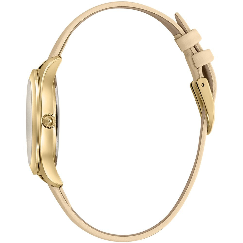 Just Cavalli Beige Leather Dress Watch | Regal Royce