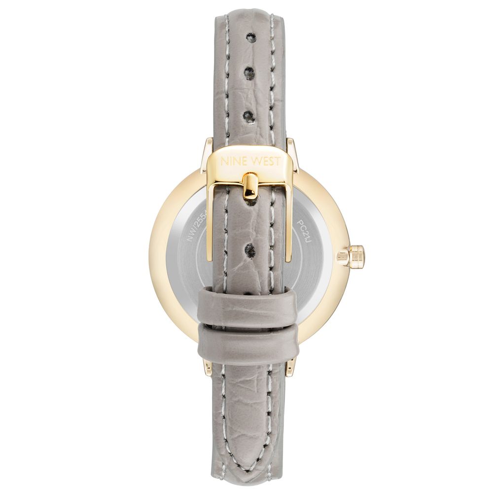 Nine West Gray Leather Dress Watch | Regal Royce