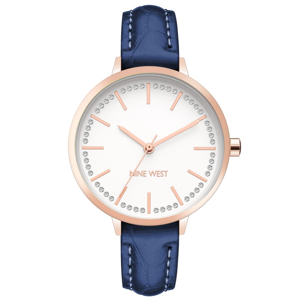 Nine West Blue Leather Dress Watch | Regal Royce