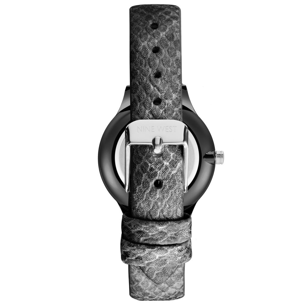 Nine West Black Leather Dress Watch | Regal Royce