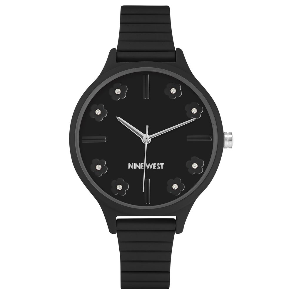 Nine West Black Plastic Dress Watch | Regal Royce