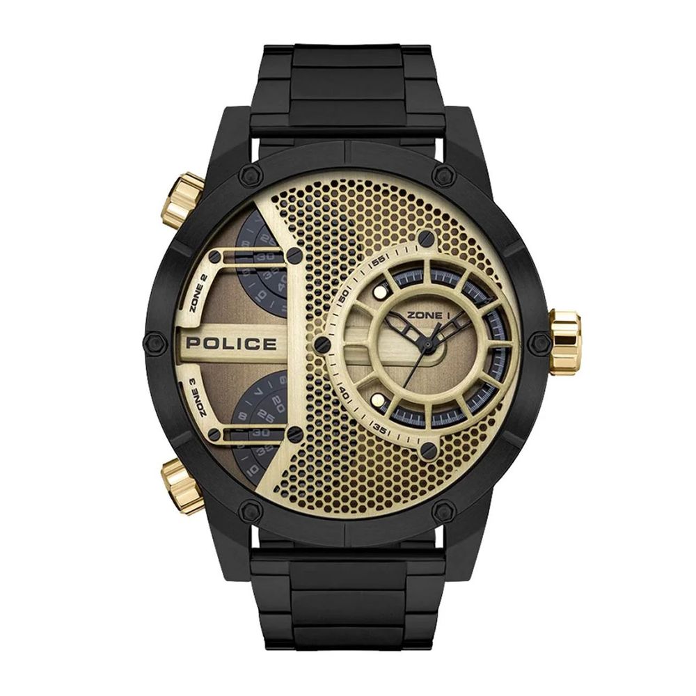 Police Black Stainless Steel Dress Watch | Regal Royce