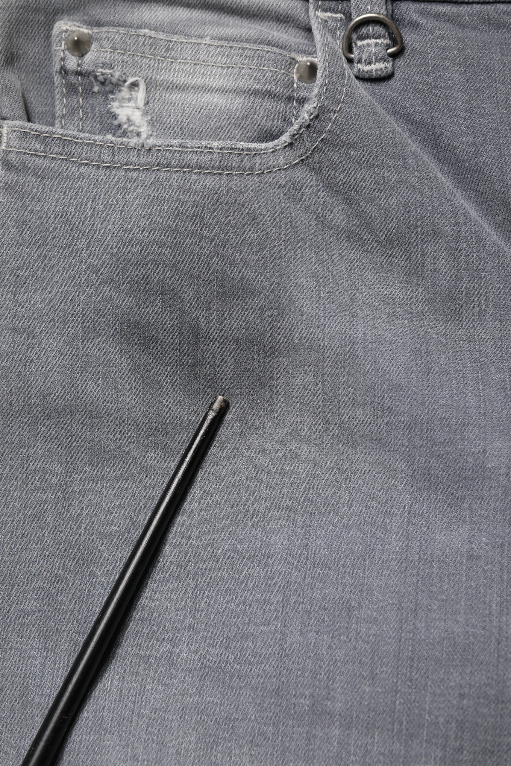 CYCLE Gray Tattered Mid Waist Men Straight Denim Trouser Jeans | Regal Royce