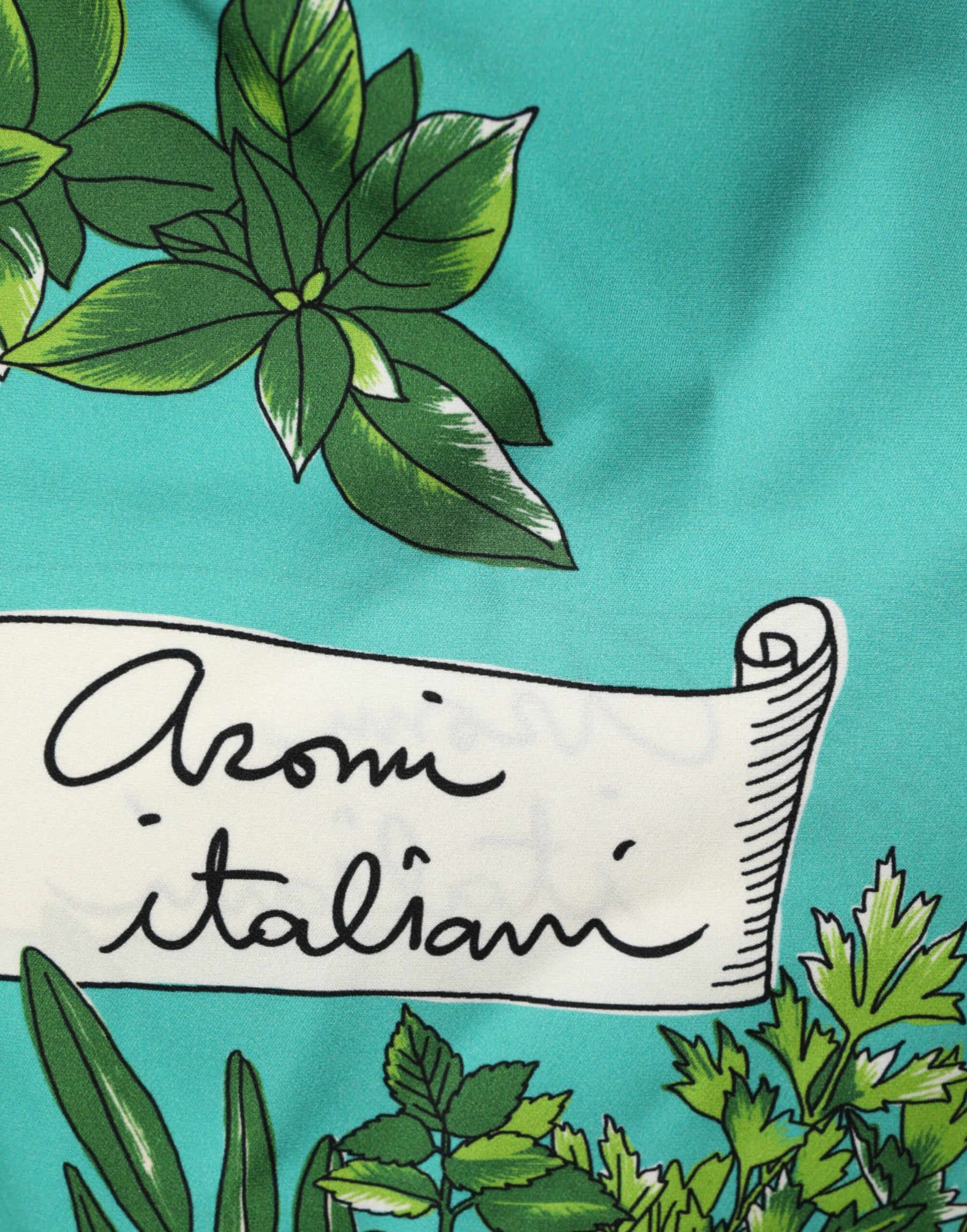 Dolce & Gabbana Green Printed Long Sleeve Wrap Coat Dress | Regal Royce