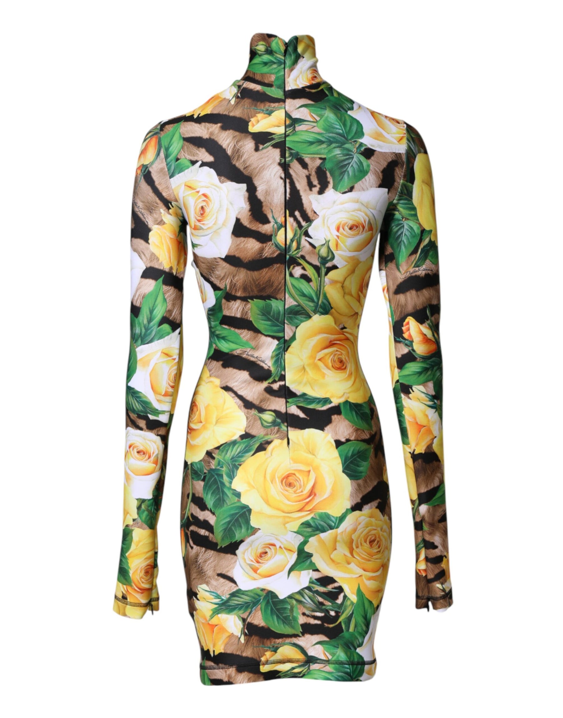 Dolce & Gabbana Multicolor Floral Print Sheath Mini Dress | Regal Royce