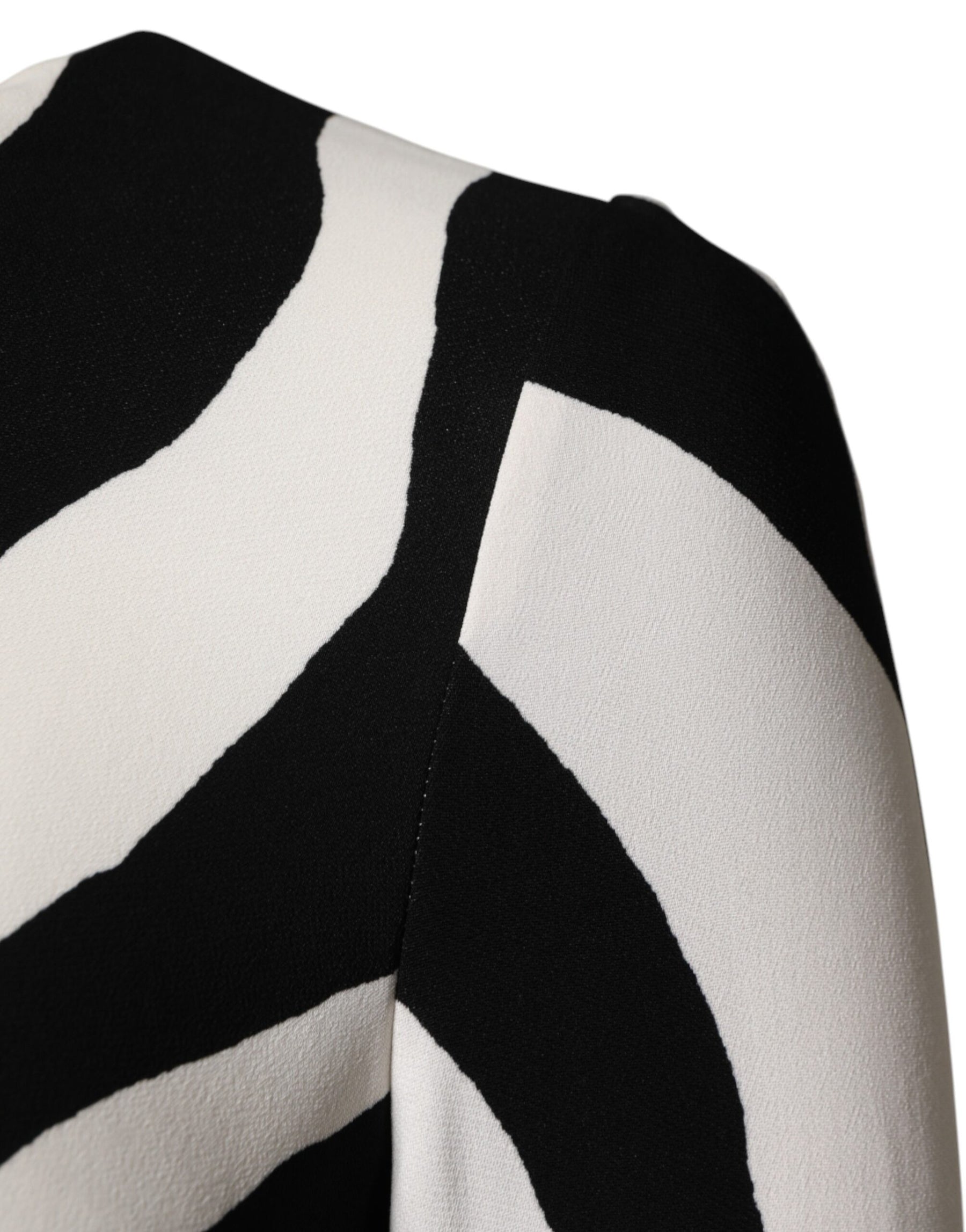 Dolce & Gabbana Black White Zebra Viscose Sheath Midi Dress | Regal Royce