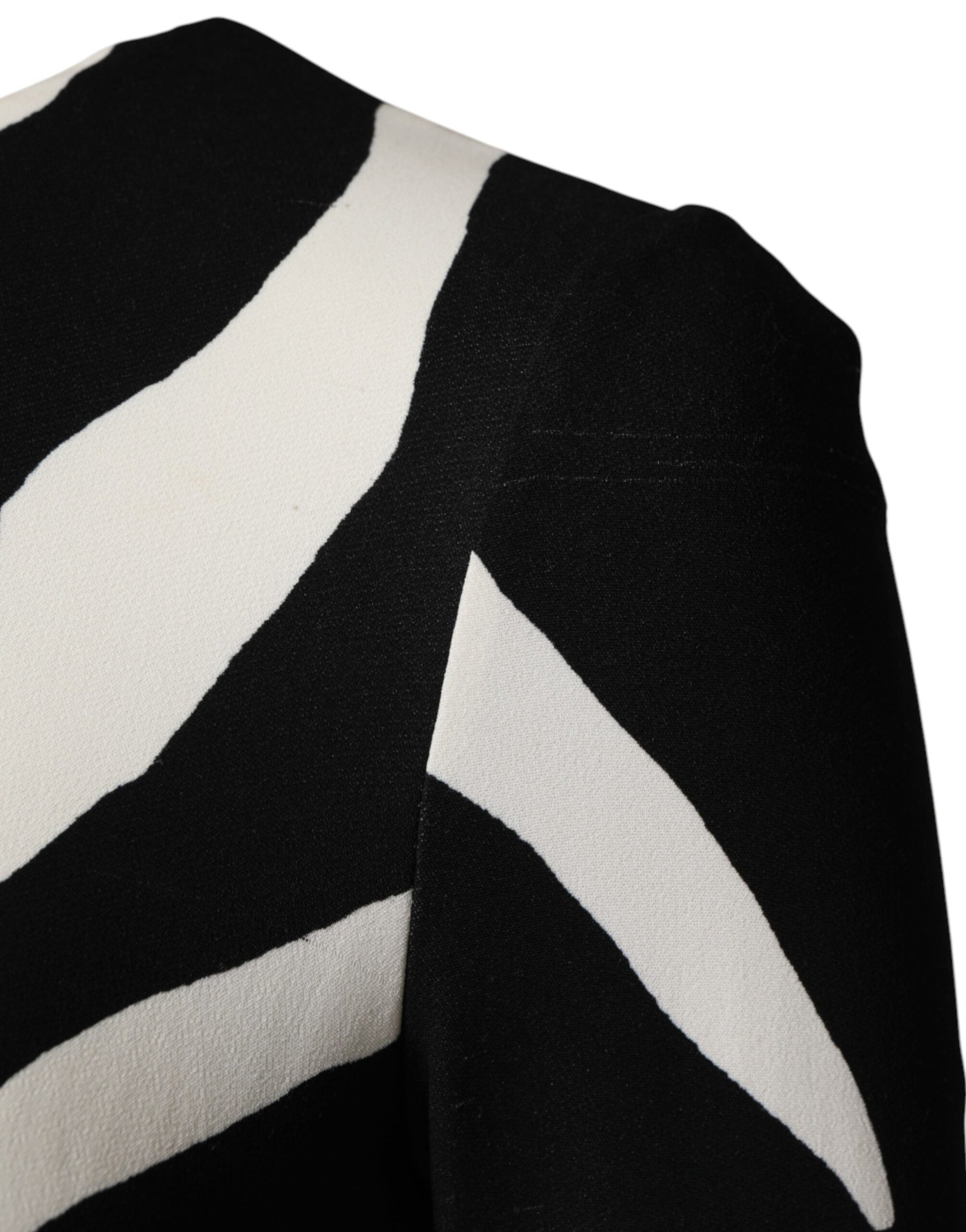 Dolce & Gabbana Black White Zebra Viscose Sheath Midi Dress | Regal Royce