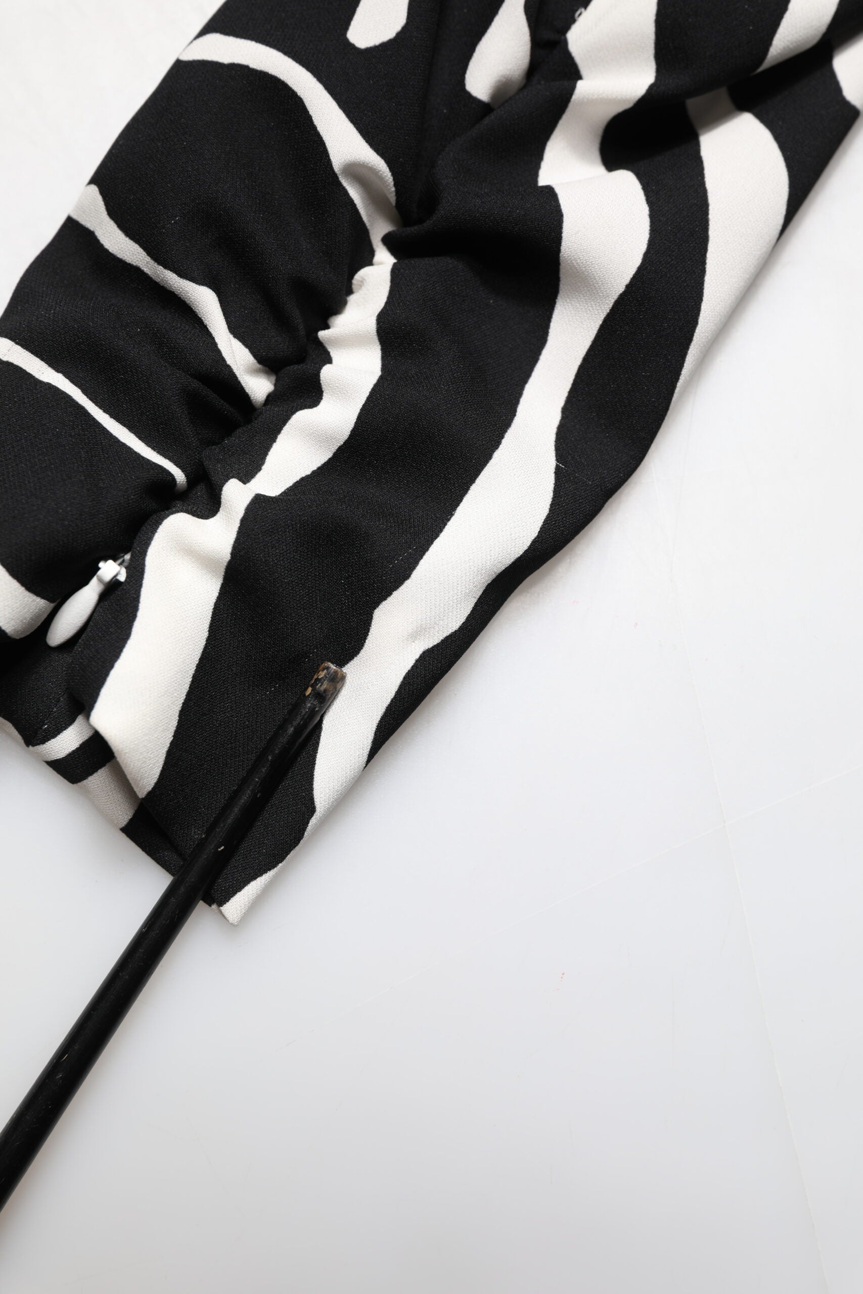 Dolce & Gabbana Black White Zebra Silk Sheath Mini Dress | Regal Royce