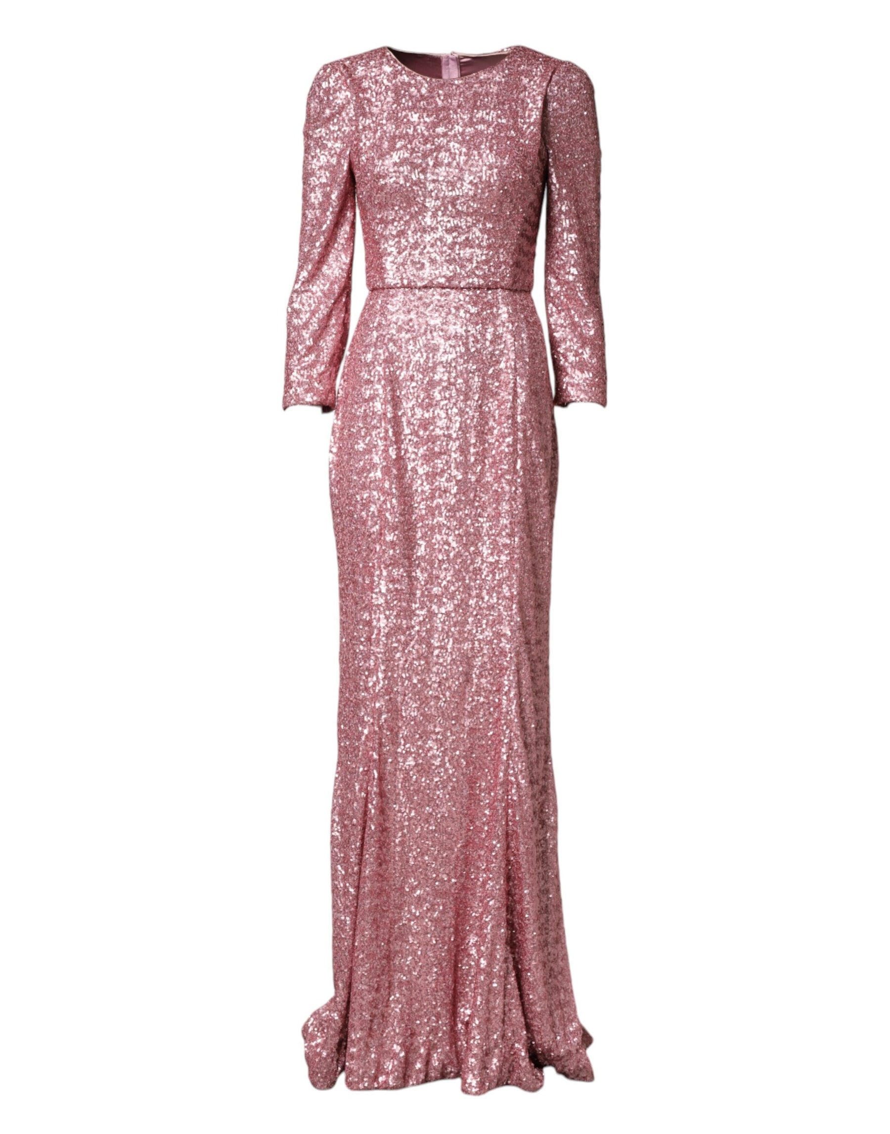 Dolce & Gabbana Pink Sequinned Mermaid Long Gown Dress | Regal Royce