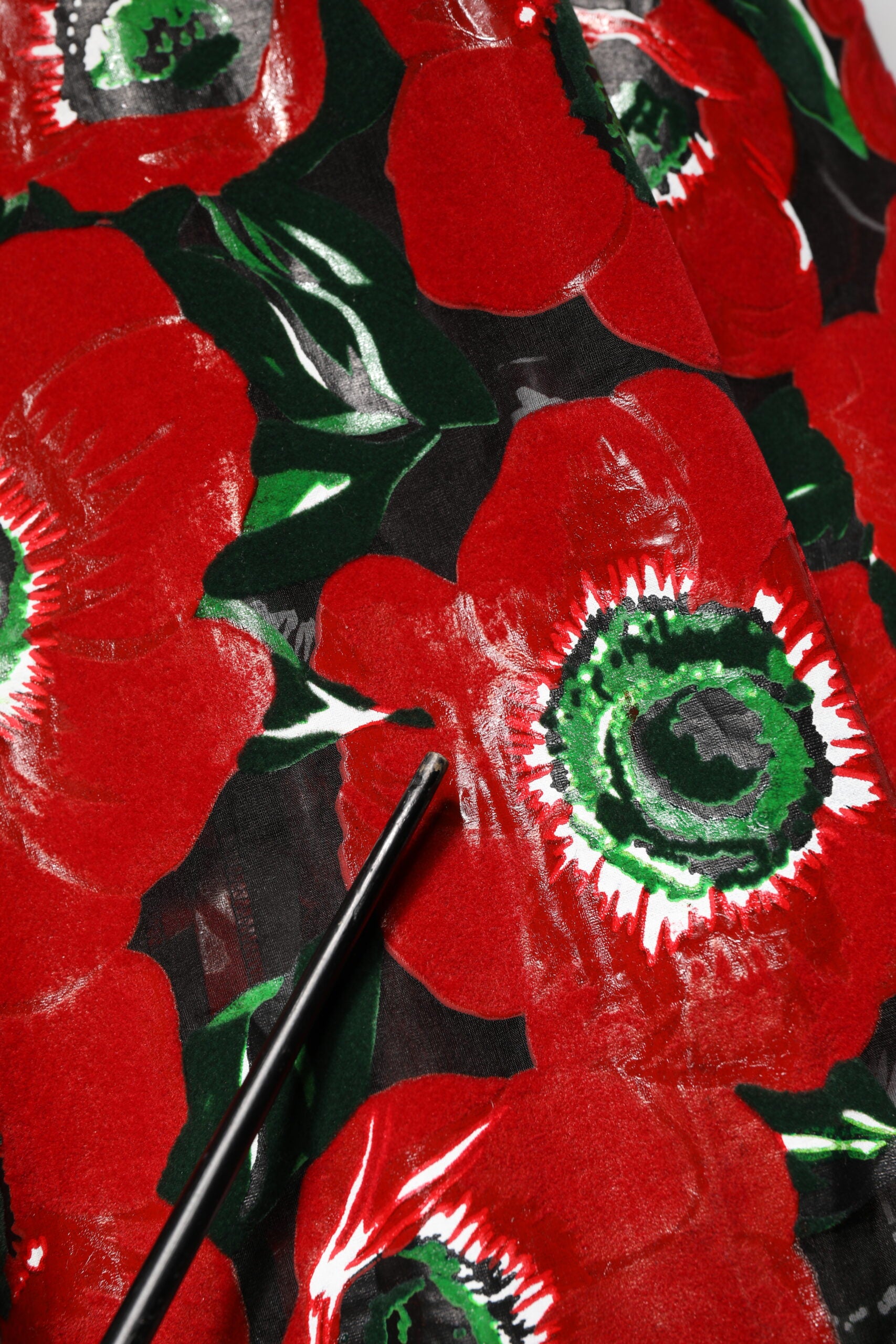 Dolce & Gabbana Red Floral Print Nylon A-line Midi Dress | Regal Royce