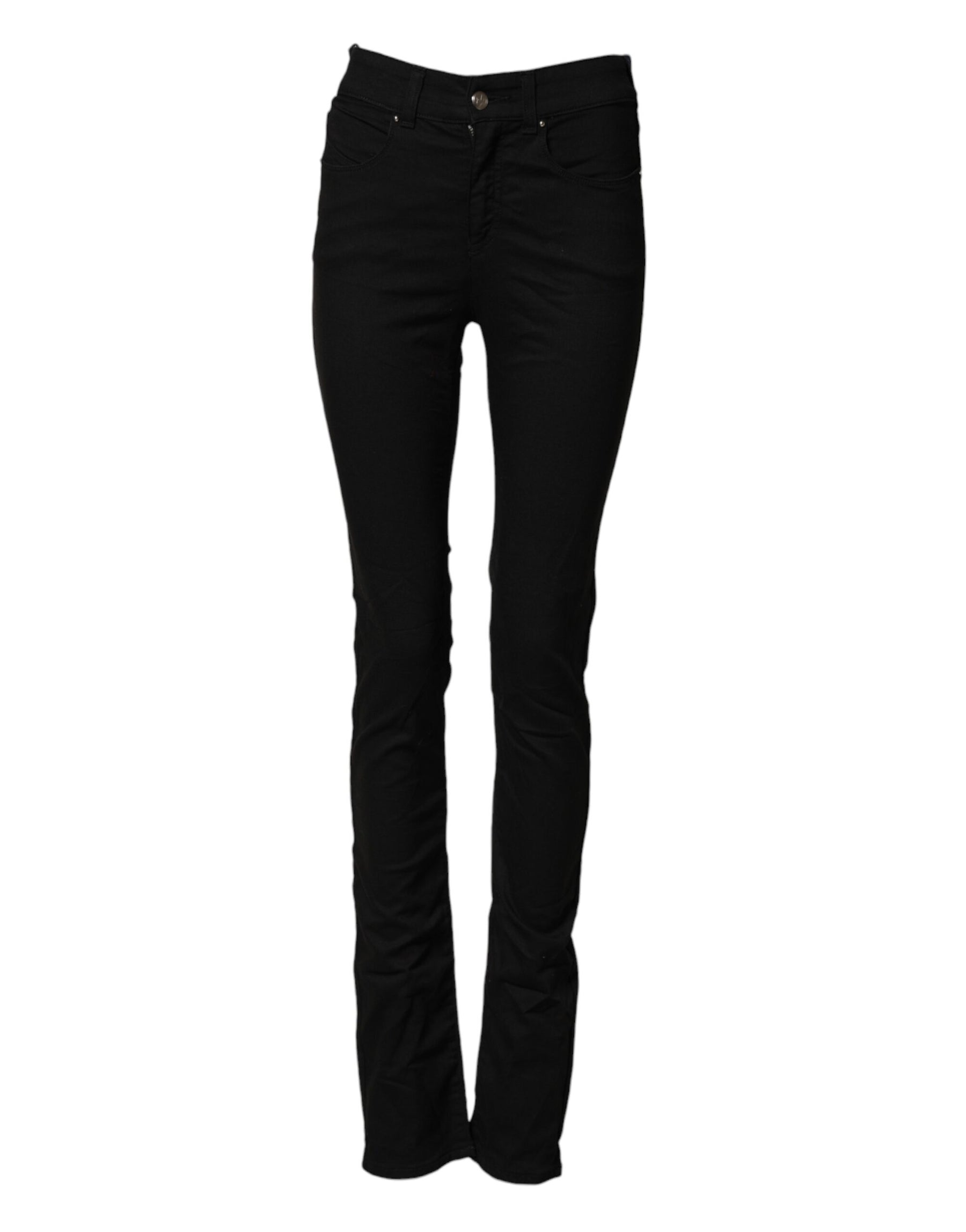 Armani Jeans Black Mid Waist Cotton Stretch Skinny Denim Jeans | Regal Royce