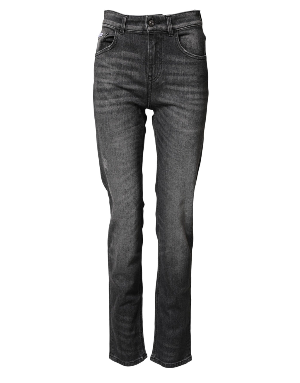 Dolce & Gabbana Gray High Waist Cotton Skinny Denim Jeans