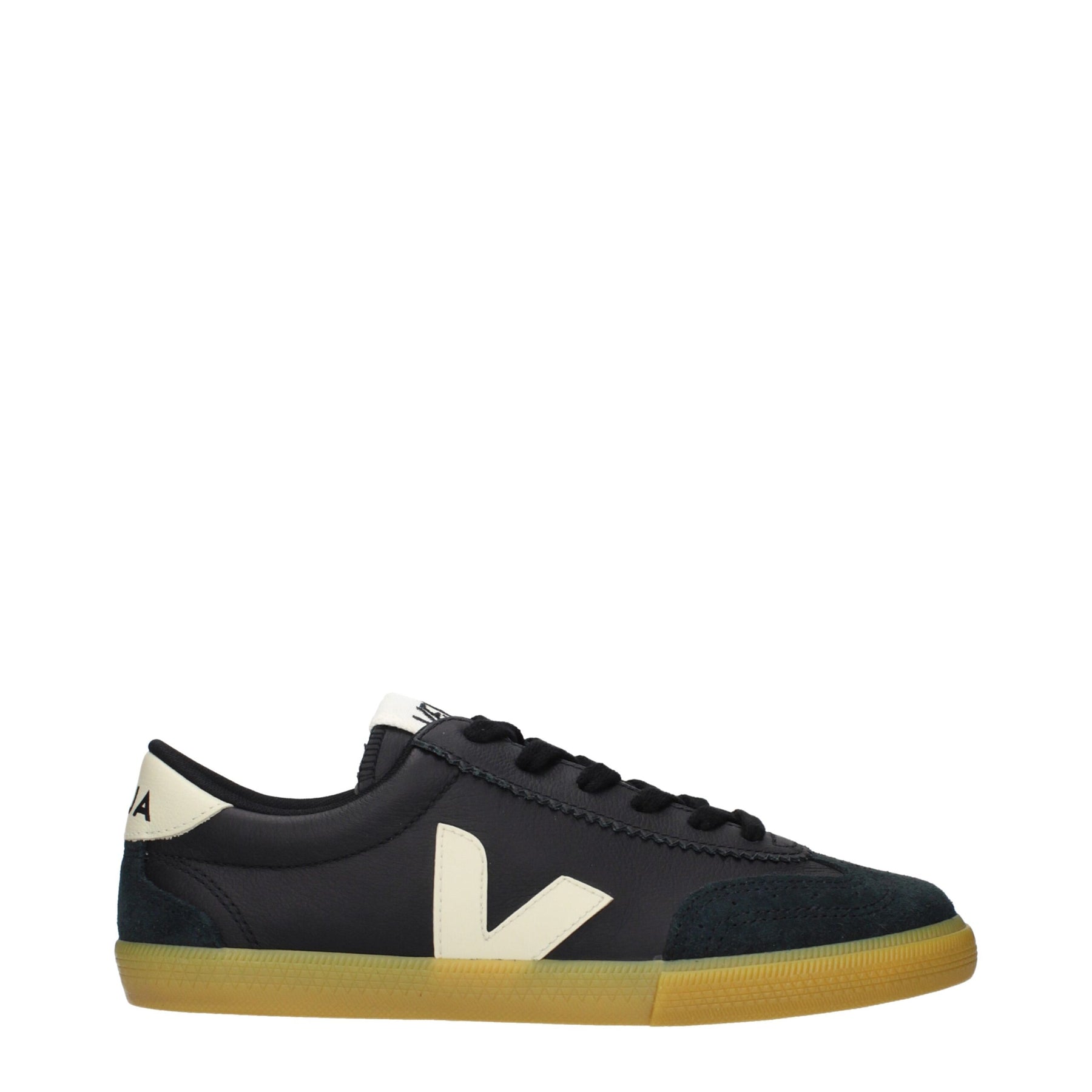 Veja Black Leather Low Top Sneakers | Regal Royce