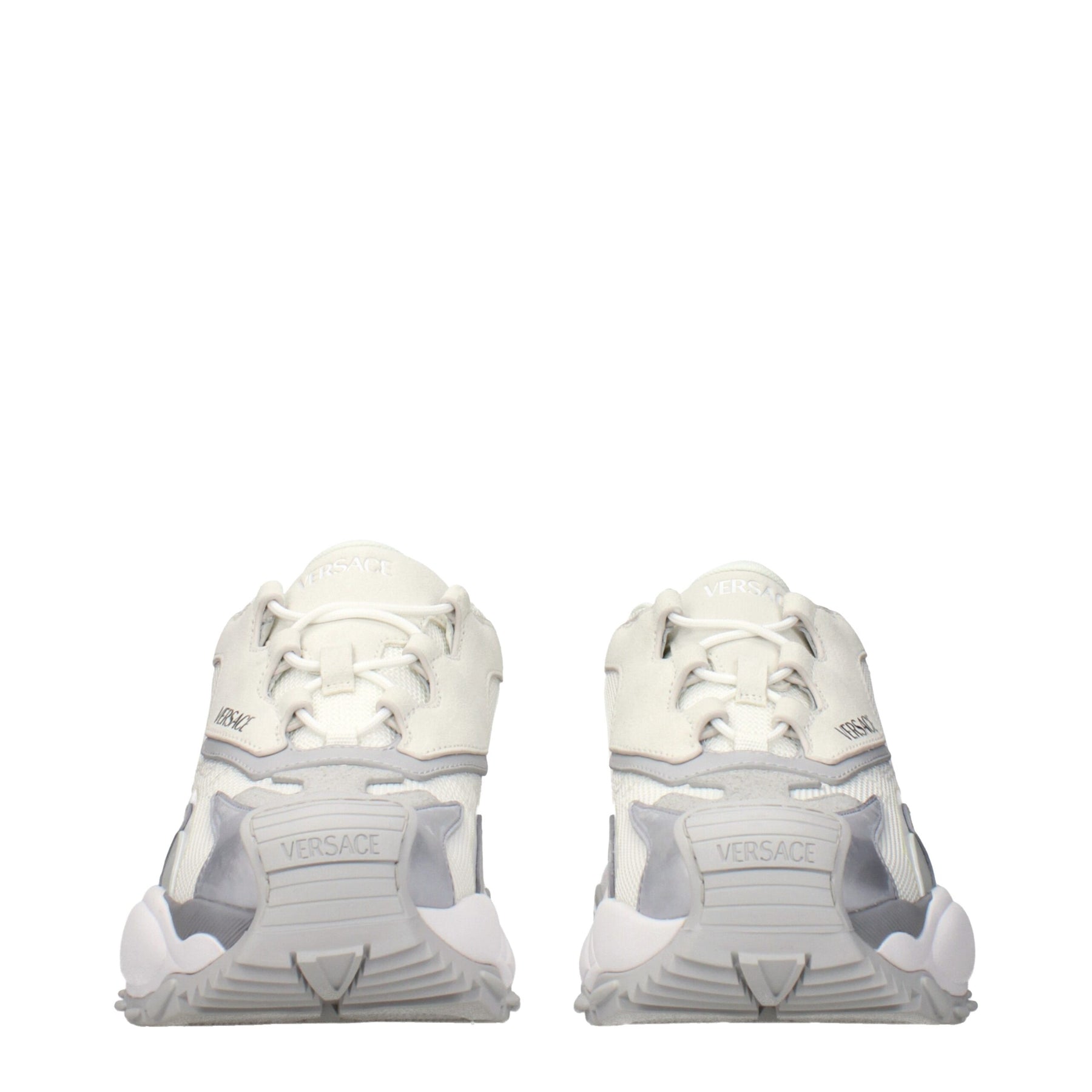Versace White Fabric Chunky Sneakers | Regal Royce