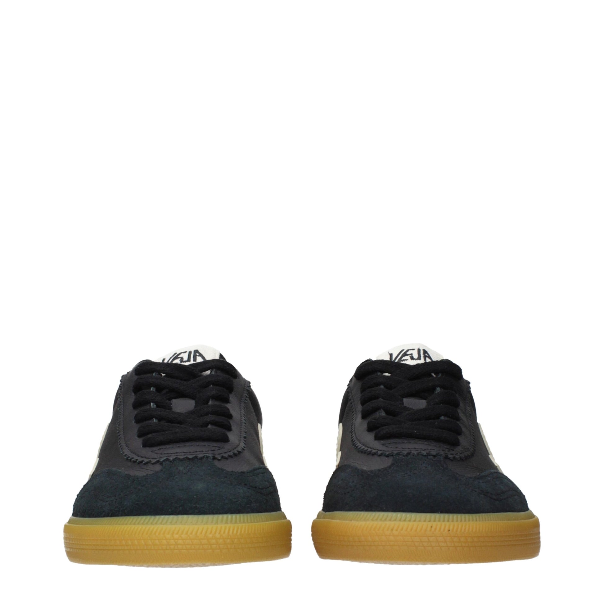 Veja Black Leather Low Top Sneakers | Regal Royce